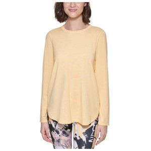 New CALVIN KLEIN PERFORMANCE Women's Shirttail-Hem Top